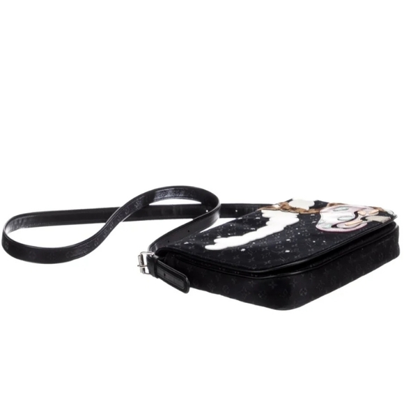 Louis Vuitton Vintage Black Satin Monogram Bag - Picture 2 of 9